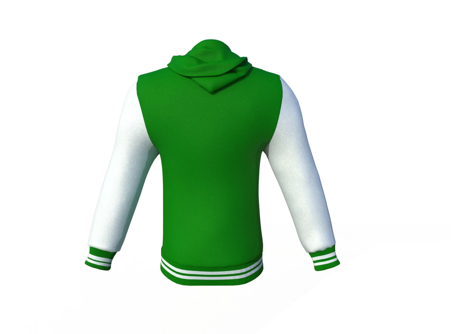 Dark Green Varsity Letterman Jacket With White Sleeves 10 Dark Green Varsity Letterman Jacket With White Sleeves - Image 8