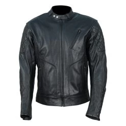 Connor's SpeedsterCafe Racer Motorcycle Jacket With Quilted Shoulders