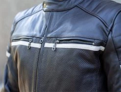 Black Cafe Racer Premium Leather Armored Motorcycle Jacket 19 Black Cafe Racer Premium Leather Armored Motorcycle Jacket -Leather Clothing Store DSC04276