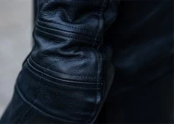 "The Real Racer" Black Premium Leather Armored Motorcycle Jacket 26 "The Real Racer" Black Premium Leather Armored Motorcycle Jacket -Leather Clothing Store DSC04406