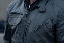 "Grey Utility" Air Ventilation And Hooded Breathable And Waterproof Textile Motorcycle Jacket With Armor Protectors 20 "Grey Utility" Air Ventilation And Hooded Breathable And Waterproof Textile Motorcycle Jacket With Armor Protectors -Leather Clothing Store DSC04550