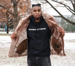 Felix Brown Bomber Jacket With Hoodie 12 Felix Brown Bomber Jacket With Hoodie -Leather Clothing Store DSC08560 Enhanced NR