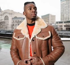 Mike's Western Trucker Shearling Coat 14 Mike's Western Trucker Shearling Coat -Leather Clothing Store DSC08815 7e6c1bfc 75c4 427e 81a9 6e63defc1226