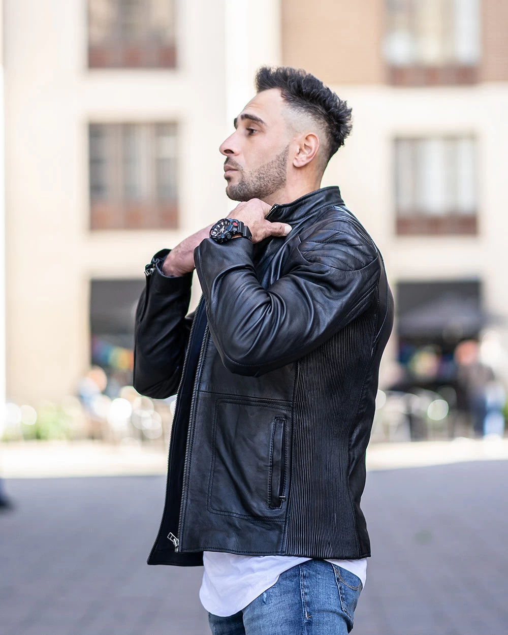 Cleve's Leather Jacket With Stretch Leather 5 Cleve's Leather Jacket With Stretch Leather - Image 3