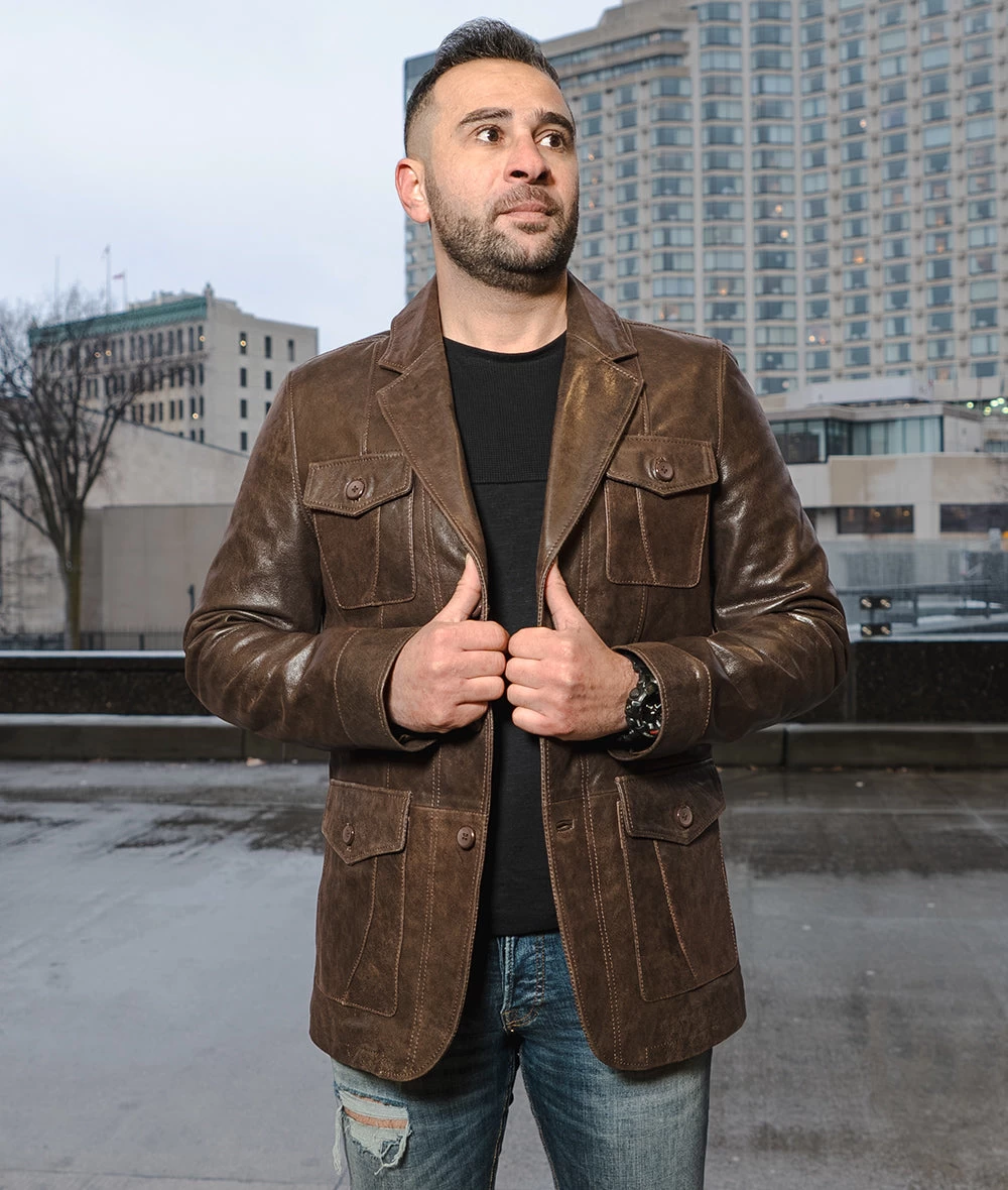 Jules Vintage Copper Safari Coat Blazer 5 Jules Vintage Copper Safari Coat Blazer - Image 3