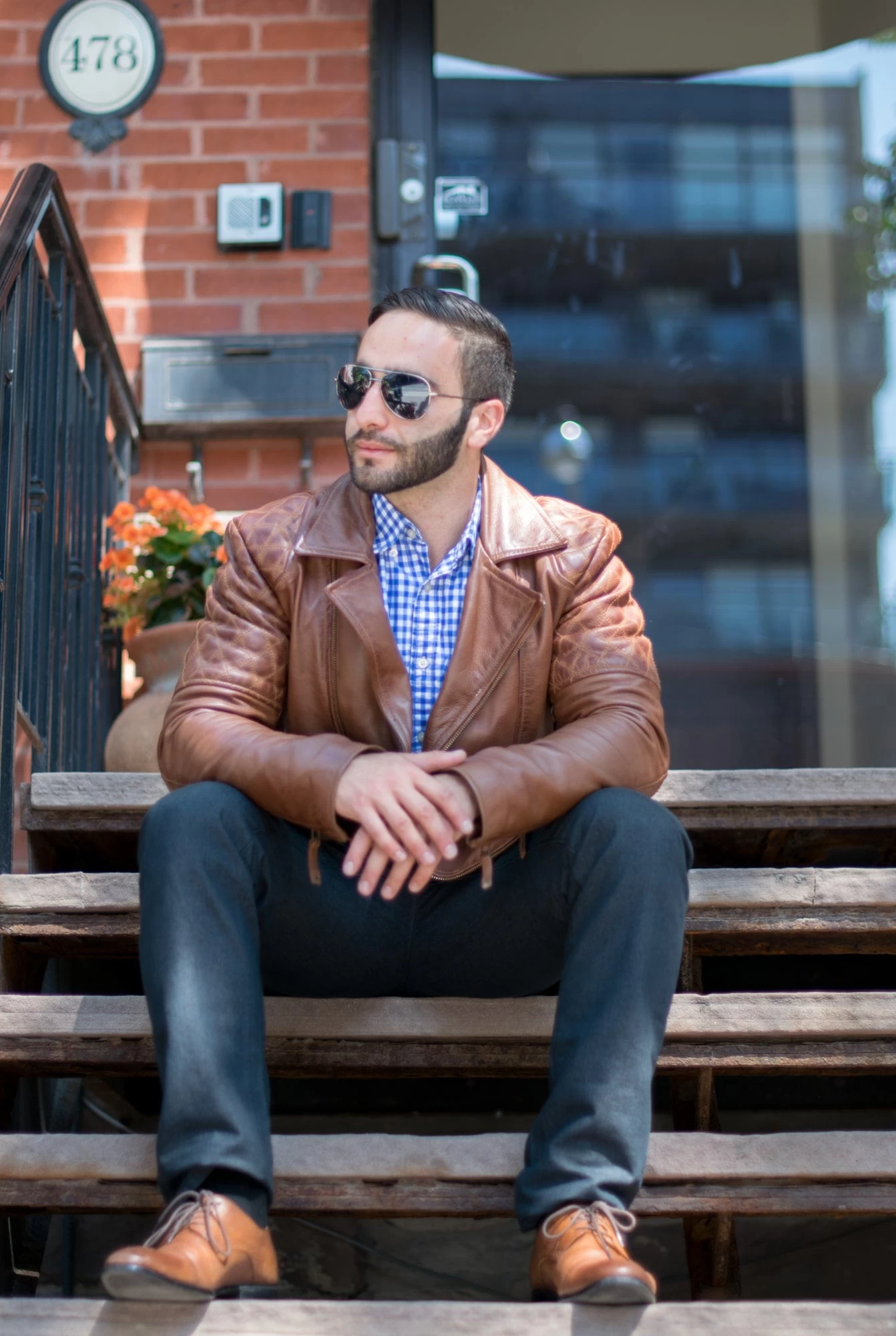 Distressed Sandwash Biker Leather Jacket 4 Distressed Sandwash Biker Leather Jacket - Image 2