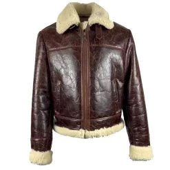 Wayne Nash Brown Vintage Oxblood B3 Bomber Jacket