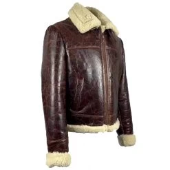 Wayne Nash Brown Vintage Oxblood B3 Bomber Jacket 13 Wayne Nash Brown Vintage Oxblood B3 Bomber Jacket -Leather Clothing Store DarkBrownShirtStyleShearling 4