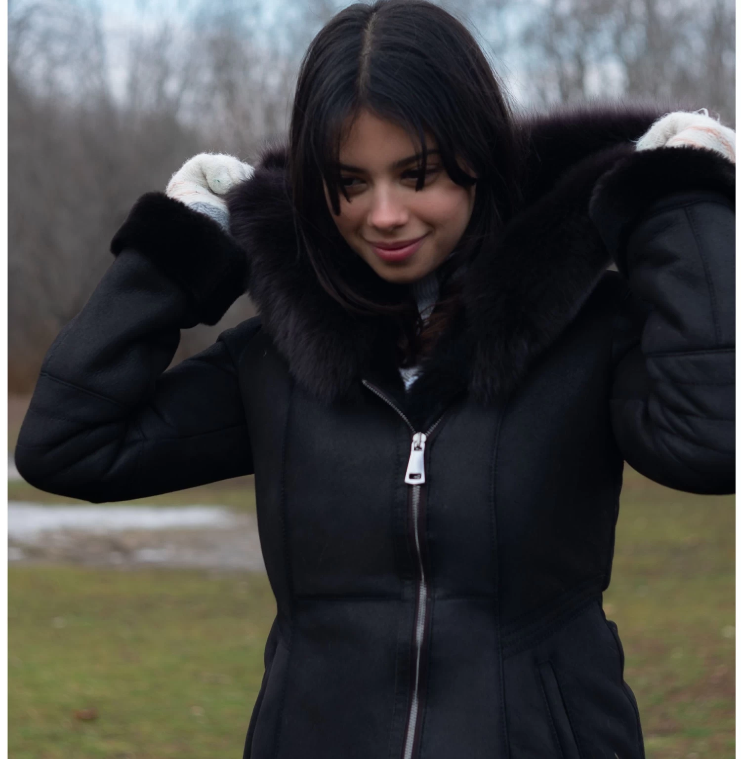 Ayva's Brown Shearling Coat 4 Ayva's Brown Shearling Coat - Image 2