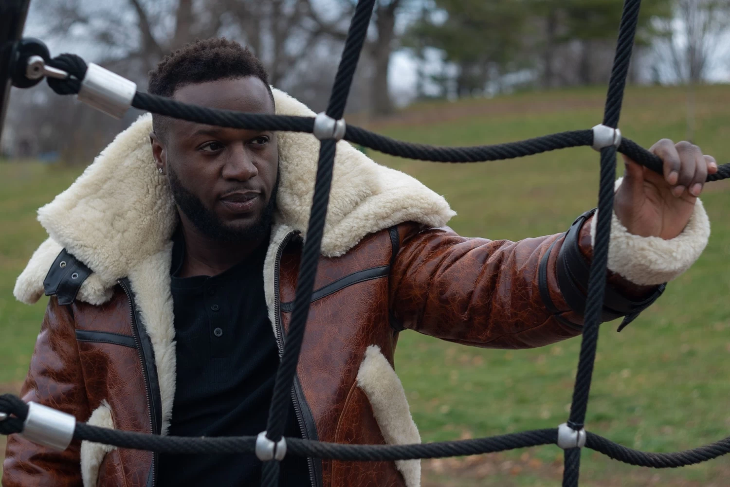 Terry Gretzky Vintage Oxblood Bomber Jacket With Double Collar 6 Terry Gretzky Vintage Oxblood Bomber Jacket With Double Collar - Image 4