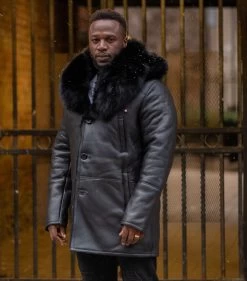 Cody's Shearling Trench Coat With Fox Fur Trims -Leather Clothing Store FashionDec19 54