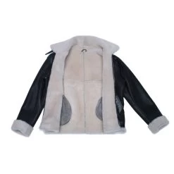 Hampton's Classic Brown B-3 Bomber Aviator Shearling Jacket With Collar Belt 14 Hampton's Classic Brown B-3 Bomber Aviator Shearling Jacket With Collar Belt -Leather Clothing Store Hampton s Classic Brown Bomber Shearling Jacket with collar belt 3