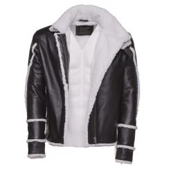 Harry's Sherpa Leather Jacket With Double Collar 11 Harry's Sherpa Leather Jacket With Double Collar -Leather Clothing Store Harry sSherpaLeatherjacketwithdoublecollar 1