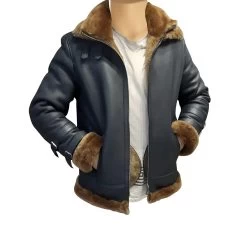 Viktor's Black Aviator Bomber Shearling Jacket 24 Viktor's Black Aviator Bomber Shearling Jacket -Leather Clothing Store IMG 20190927 WA0046