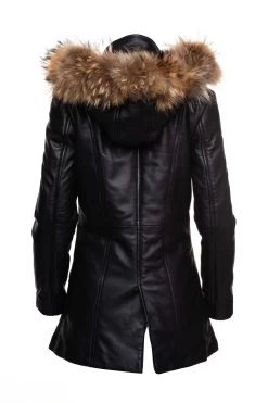 Jazmyn's Long Winter Coat With Real Fox Fur Hoodie -Leather Clothing Store Jackets 1 3