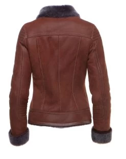 Reyna's Tan Sheepskin Shearling B-3 Bomber Style Jacket 9 Reyna's Tan Sheepskin Shearling B-3 Bomber Style Jacket -Leather Clothing Store Jackets 19 4