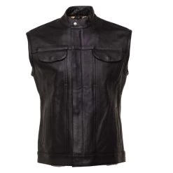 Liu Round Collared Vest With Snap Button