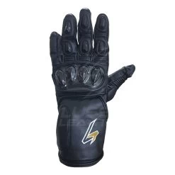 Gauntlet Motorcycle Racing Gloves With Stretch Leather