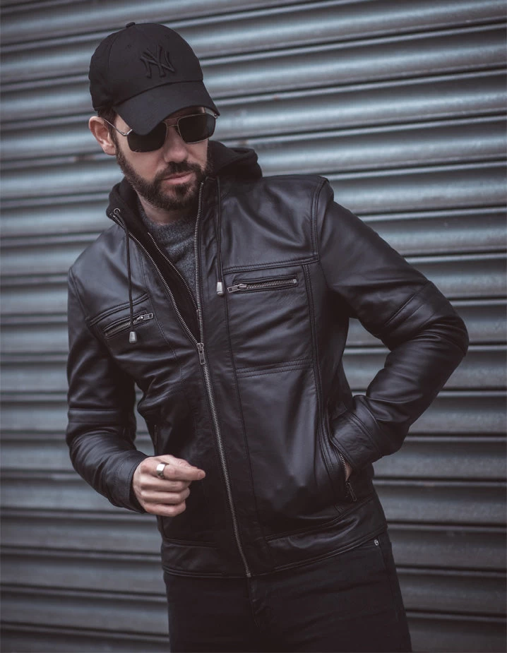 Wilder Black Leather Jacket With Removable Hoodie 4 Wilder Black Leather Jacket With Removable Hoodie - Image 2