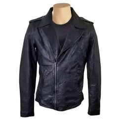 New Wrinkled Texture Leather Jacket