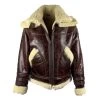 Terry Gretzky Vintage Oxblood Bomber Jacket With Double Collar 1 Terry Gretzky Vintage Oxblood Bomber Jacket With Double Collar -Leather Clothing Store NotchLapelBrownShearling 1