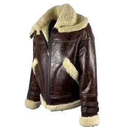 Terry Gretzky Vintage Oxblood Bomber Jacket With Double Collar 17 Terry Gretzky Vintage Oxblood Bomber Jacket With Double Collar -Leather Clothing Store NotchLapelBrownShearling 4