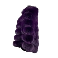Women's Purple Fox Fur Cape/ Poncho 9 Women's Purple Fox Fur Cape/ Poncho -Leather Clothing Store Purple 3