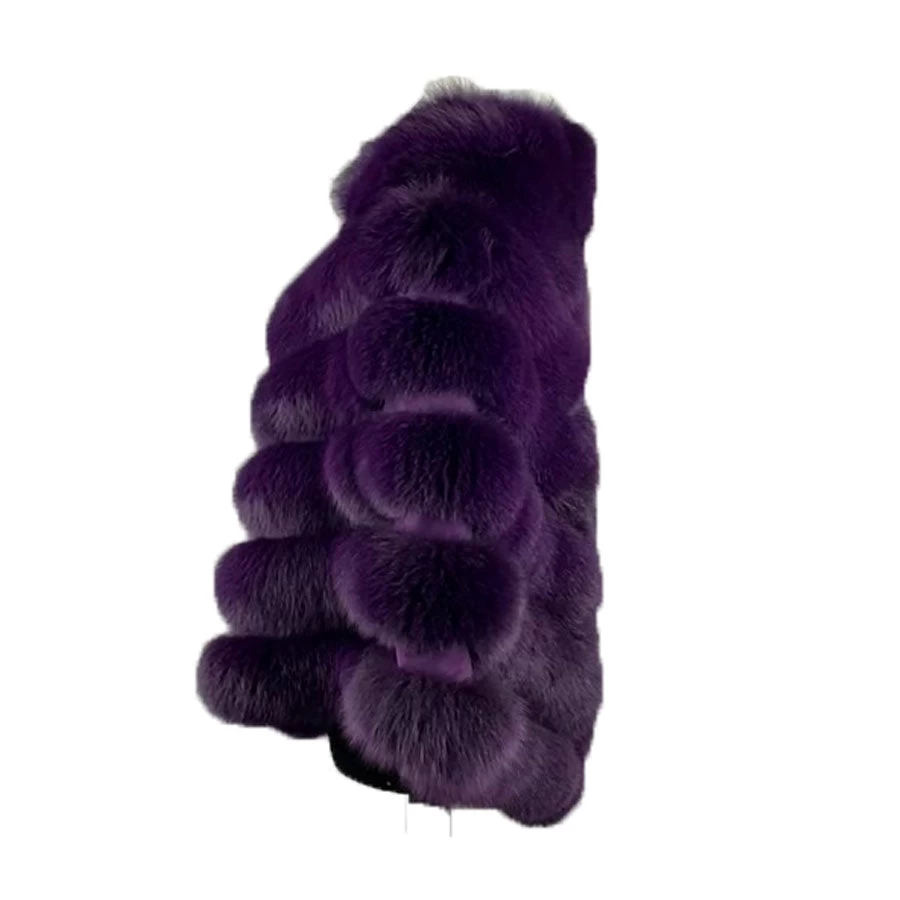 Women's Purple Fox Fur Cape/ Poncho 5 Women's Purple Fox Fur Cape/ Poncho - Image 3