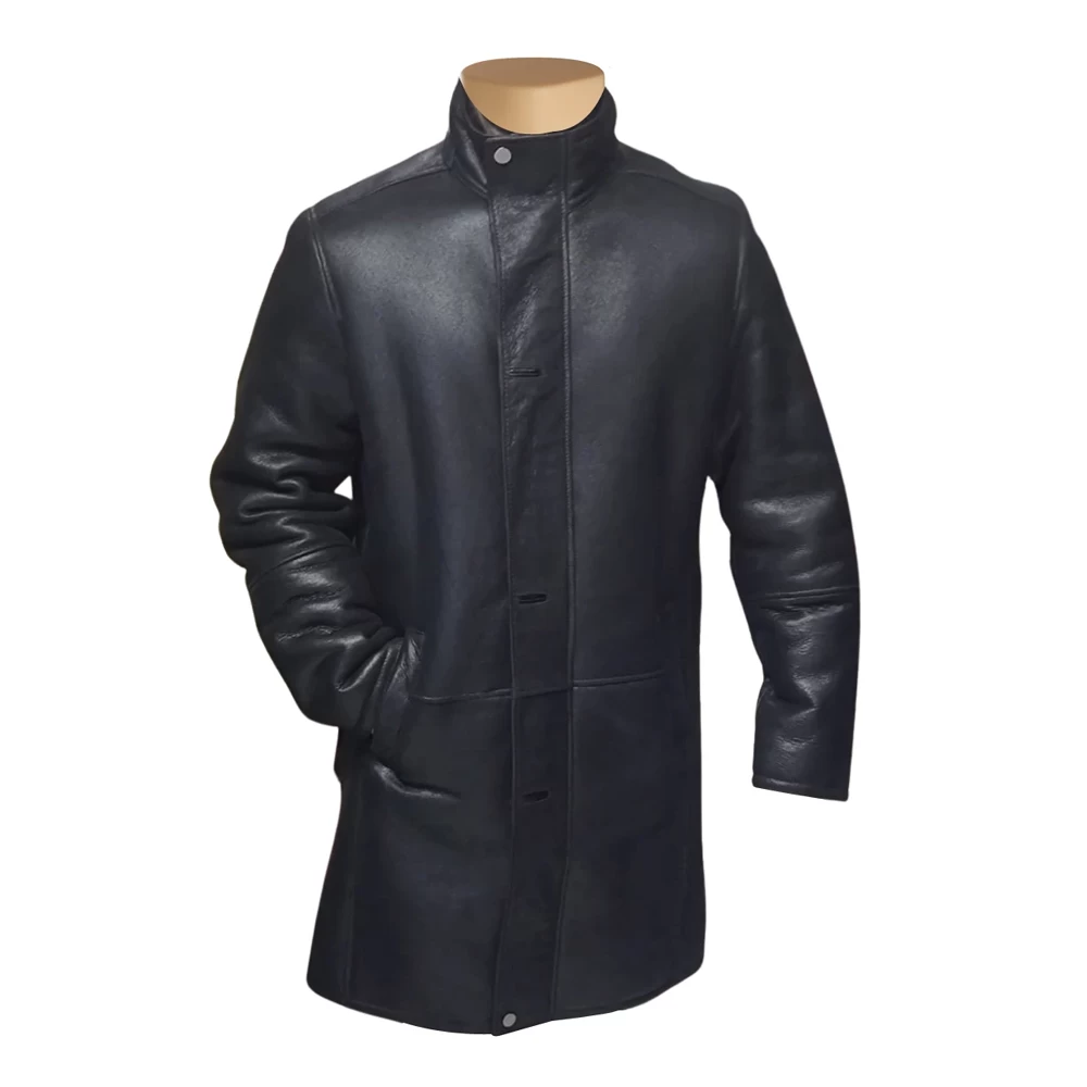 Ralph's Black Shearling Long Coat 3 Ralph's Black Shearling Long Coat