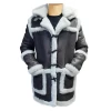 Rayyan's 3/4 Length Rancher Hooded Shearling Coat -Leather Clothing Store Rayyan s3 4lengthRancherhoodedshearlingcoat