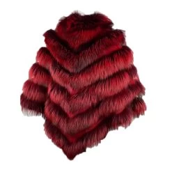 Women's Red Fox Fur Cape/ Poncho 8 Women's Red Fox Fur Cape/ Poncho -Leather Clothing Store Red 3