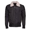 Riccardo's Black Nylon Flight Jacket With Fur Collar 2 Riccardo's Black Nylon Flight Jacket With Fur Collar -Leather Clothing Store Riccardo sBlackNylonflightjacketwithfurcollar