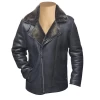 Robbie's Black Shearling Sheepskin Car Coat 2 Robbie's Black Shearling Sheepskin Car Coat -Leather Clothing Store Robbie sBlackShearlingSheepskinCarcoat
