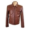 Ryan Shield's Washed Leather Jacket -Leather Clothing Store RyanShield sBrownLeatherJacketwithwaistadjusters