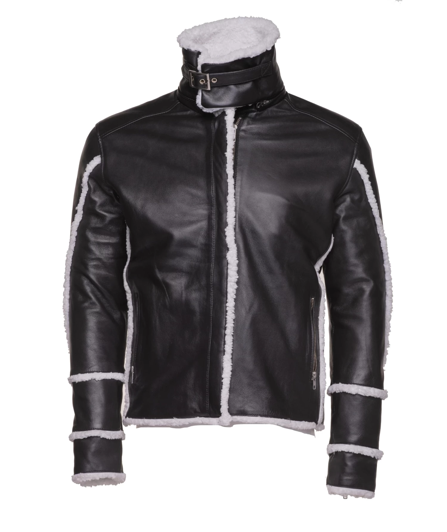 Harry's Sherpa Leather Jacket With Double Collar 5 Harry's Sherpa Leather Jacket With Double Collar - Image 3
