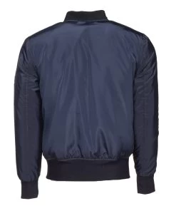 Zak's Blue Nylon Flight Jacket With Ribbed Waist -Leather Clothing Store Studio Session 01895 Copy min 8825a589 6db2 42d6 a9ed a5454d36d4e5