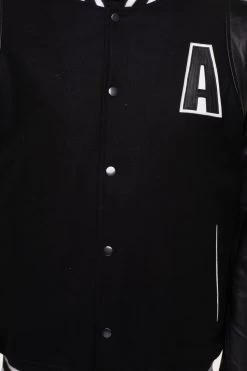 Darrel's Varsity Leather Jacket With Leather Lettering 10 Darrel's Varsity Leather Jacket With Leather Lettering -Leather Clothing Store StudioSession 051 min