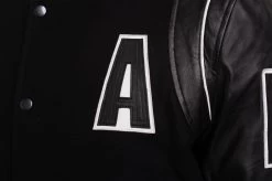 Darrel's Varsity Leather Jacket With Leather Lettering 12 Darrel's Varsity Leather Jacket With Leather Lettering -Leather Clothing Store StudioSession 054 min