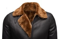 Classic Ginger Brown B3 Bomber Aviator Shearling Jacket -Leather Clothing Store StudioSession 245 min