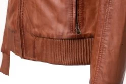 Beltrans Sand Washed Leather Jacket With Stretch Leather Hems & Cuffs -Leather Clothing Store StudioSession 289 min