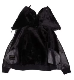 Gregos Varsity Style Sheepskin Shearling Jacket With Large Hoodie 13 Gregos Varsity Style Sheepskin Shearling Jacket With Large Hoodie -Leather Clothing Store StudioSession 295 min