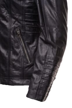 Women's Black Leather Jacket With Piping Details 9 Women's Black Leather Jacket With Piping Details -Leather Clothing Store StudioSession 336 min