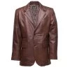 Two-tone Brown Leather Blazer 1 Two-tone Brown Leather Blazer -Leather Clothing Store Two toneBrownleatherblazer 1