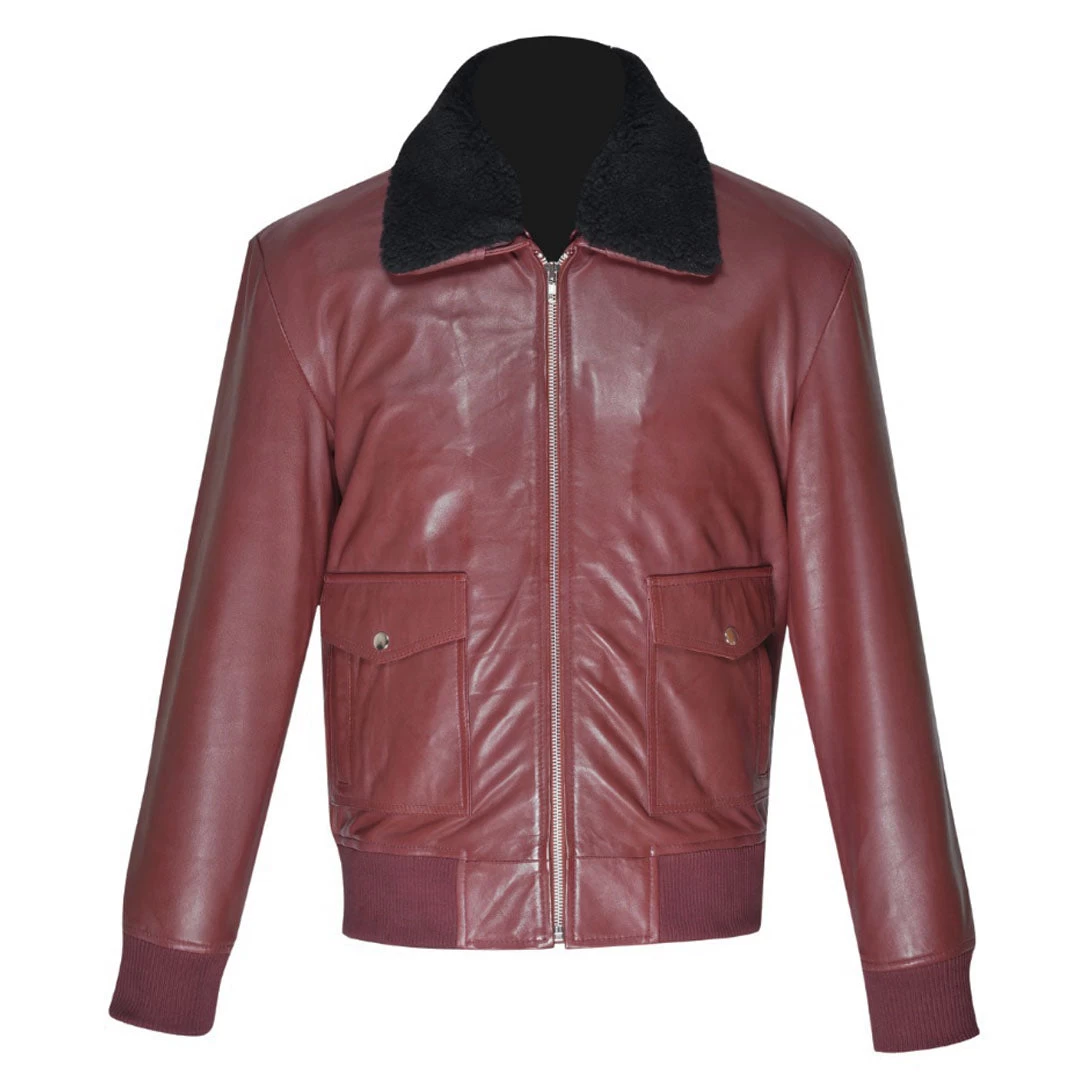 Justin's Burgundy A2 Bomber Jacket 3 Justin's Burgundy A2 Bomber Jacket