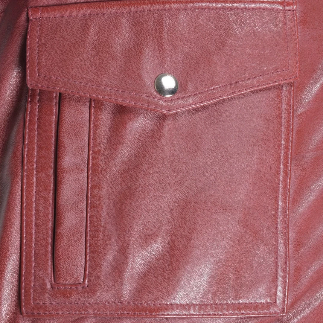 Justin's Burgundy A2 Bomber Jacket 8 Justin's Burgundy A2 Bomber Jacket - Image 6