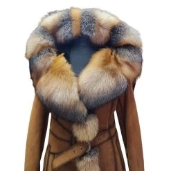 Ellie's Shearling Hooded Coat With Crystal Fox Fur -Leather Clothing Store Untitleddesign2 1