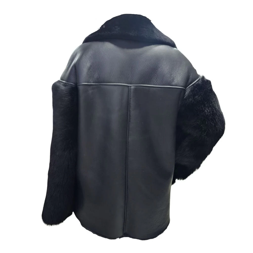 Sophia's Black And Gold Shearling Coat 4 Sophia's Black And Gold Shearling Coat - Image 2