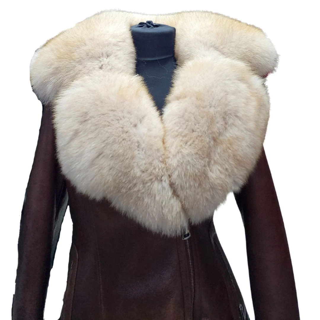 Gianna's Brown Shearling Fur Coat 5 Gianna's Brown Shearling Fur Coat - Image 3