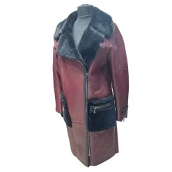 Samira's Burgundy Shearling Trench Coat 11 Samira's Burgundy Shearling Trench Coat -Leather Clothing Store Untitleddesign 5 2
