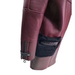 Samira's Burgundy Shearling Trench Coat 12 Samira's Burgundy Shearling Trench Coat -Leather Clothing Store Untitleddesign 5 3